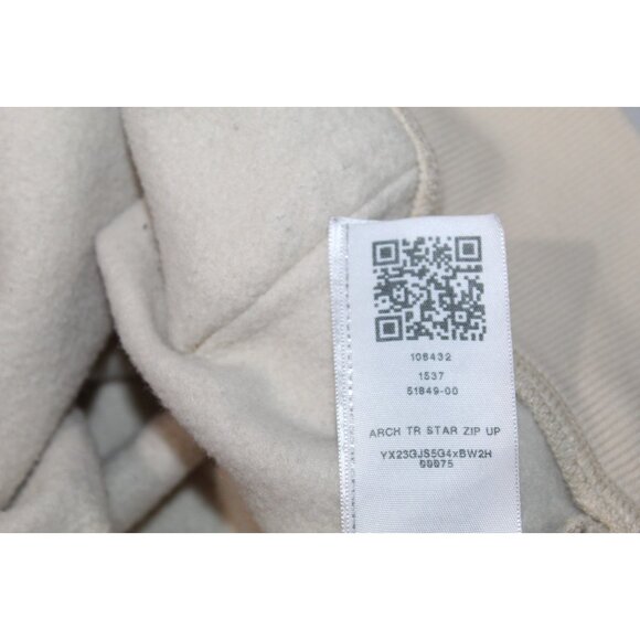 True Religion Hoodie Mens Large Beige Full Zip Sweatshirt Horseshoe Buddha Logo - Picture 5 of 7
